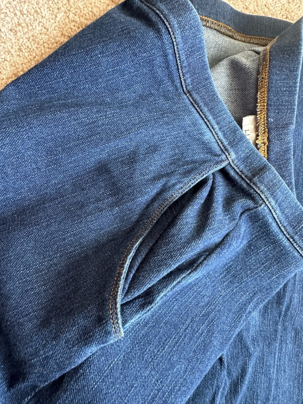 L.L. Bean Denim Pants with Contrast Stitching - Picture 4 of 4